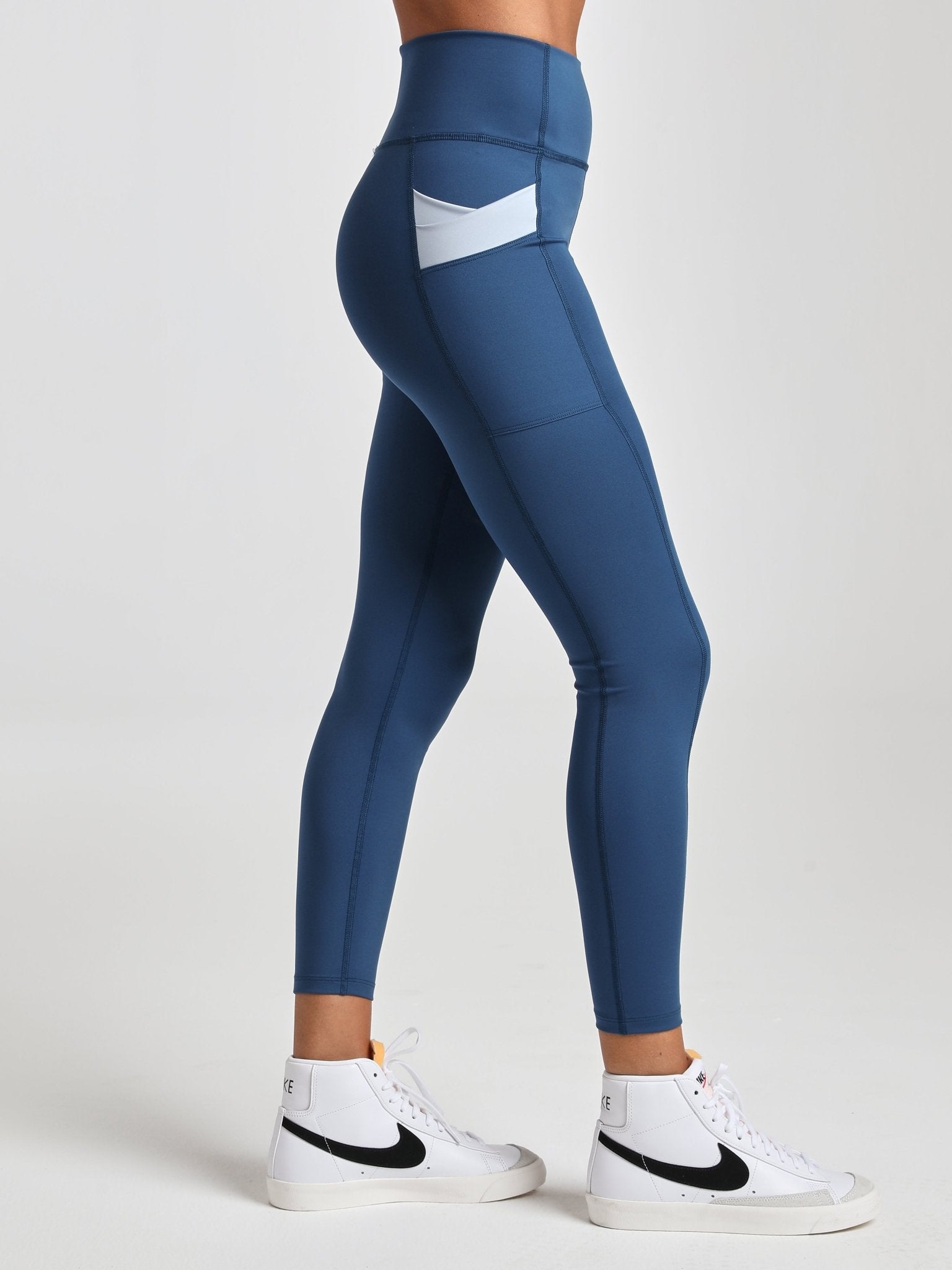 Criss - Cross Pocket Legging - Midnight/Sea - Mist | Losano | Evolve Fit Wear