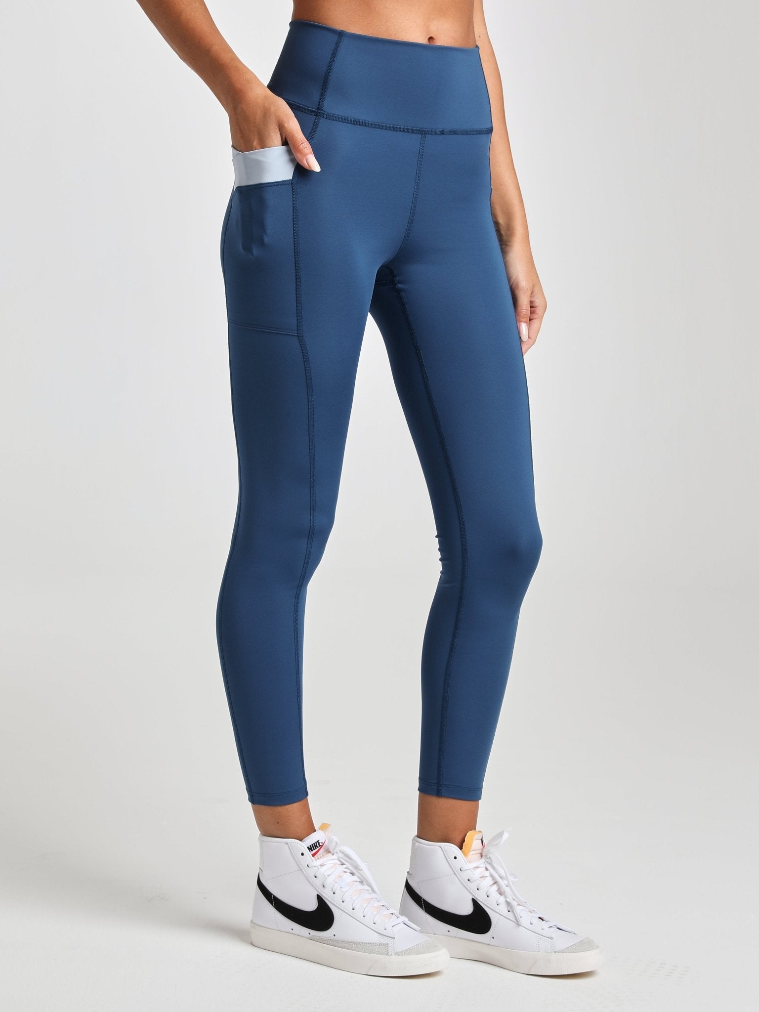 Criss - Cross Pocket Legging - Midnight/Sea - Mist | Losano | Evolve Fit Wear