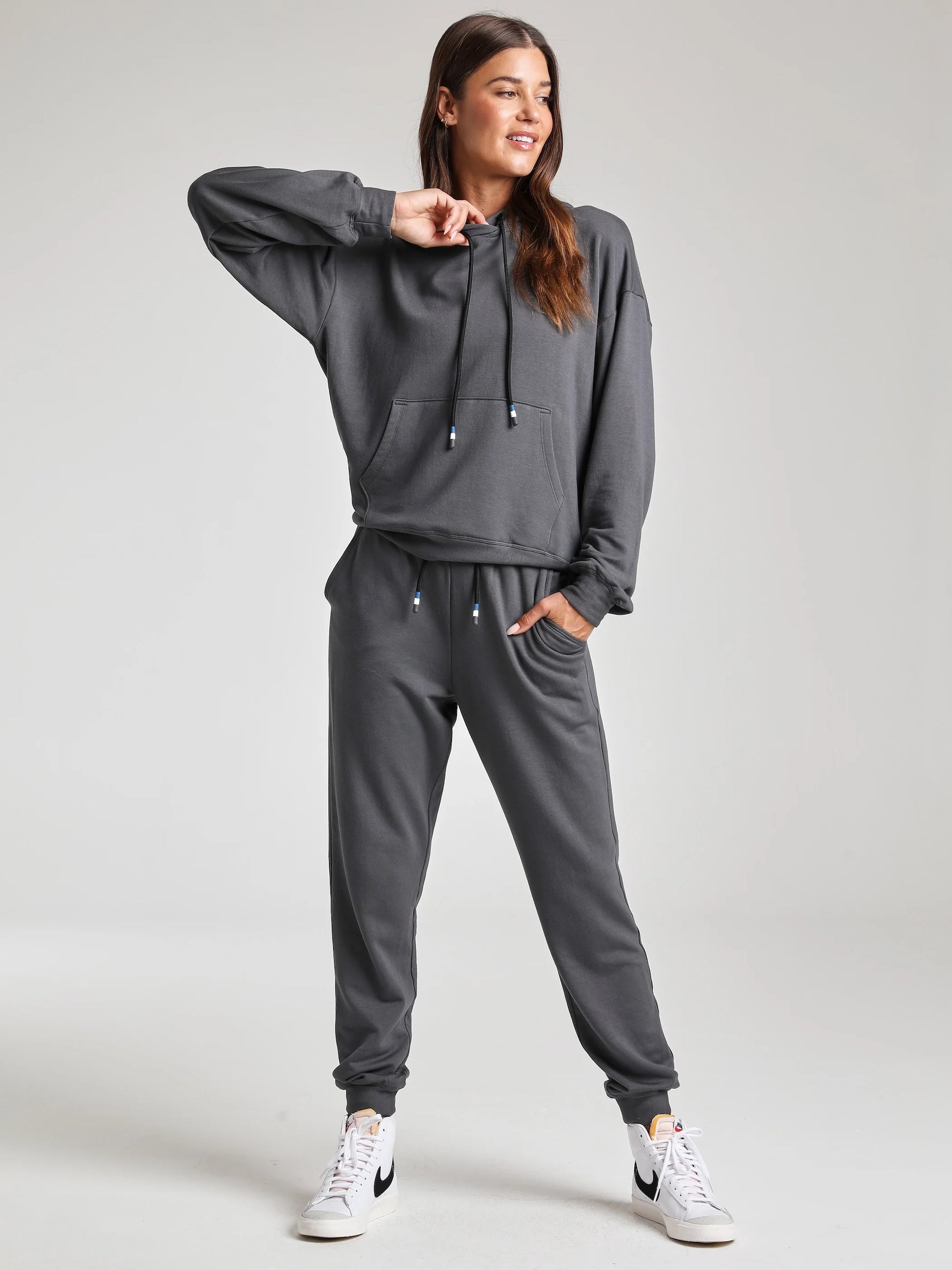 Tenderblend Monterey Hoodie - Charcoal | Losano | Evolve Fit Wear