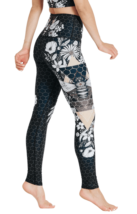 Beeloved Blackout Printed Yoga Legging | Yoga Democracy | Evolve Fit Wear