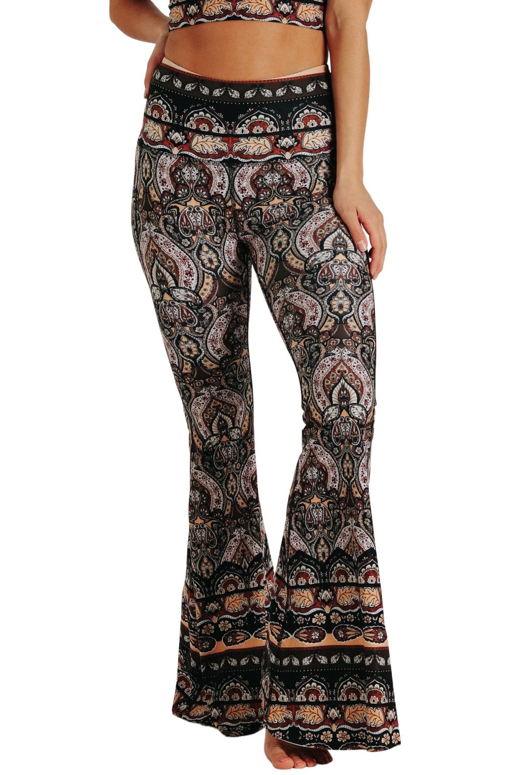 Espresso Yourself Printed Bell Bottoms | Yoga Democracy | Evolve Fit Wear