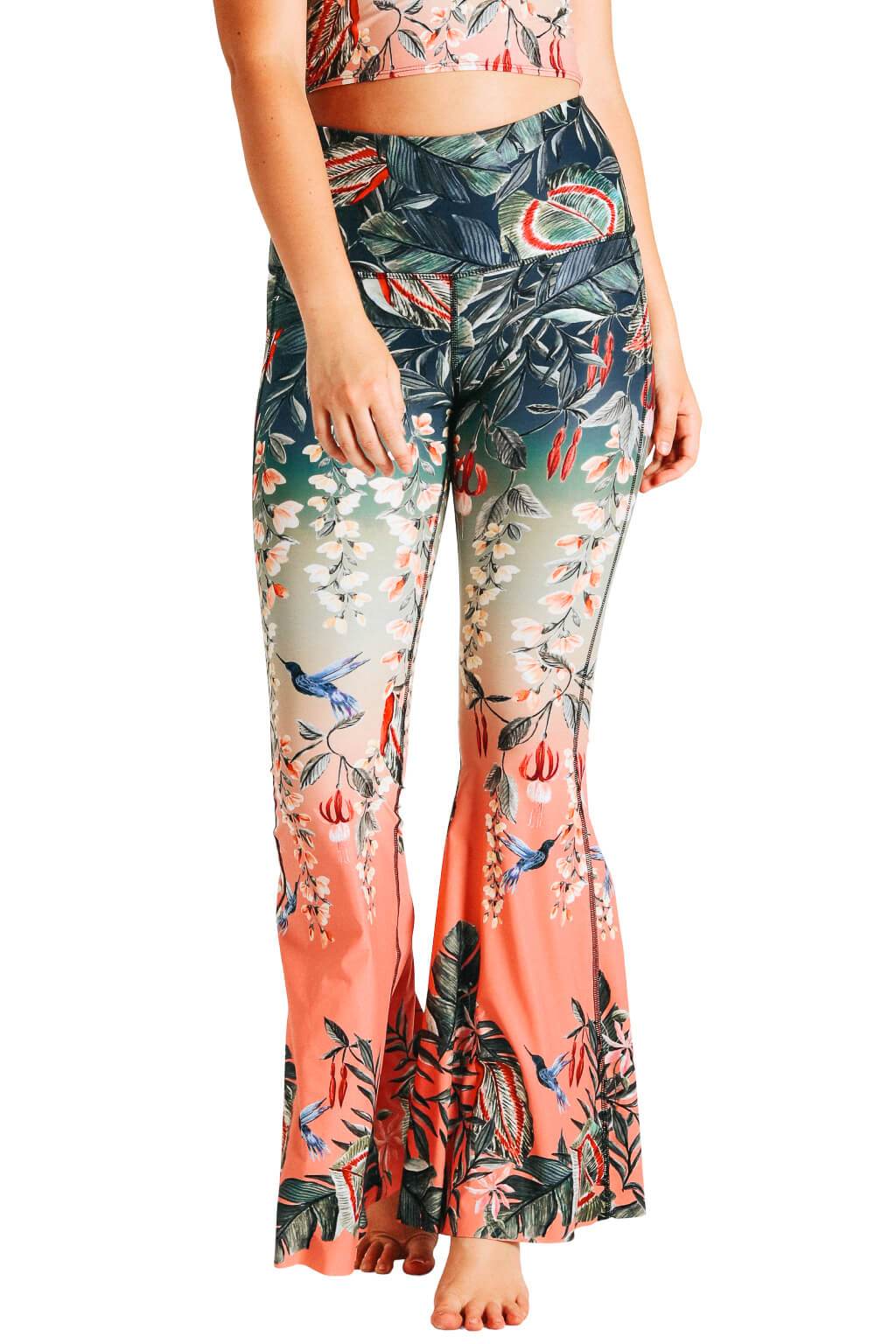 Feeling Ferntastic Printed Bell Bottoms | Yoga Democracy | Evolve Fit Wear