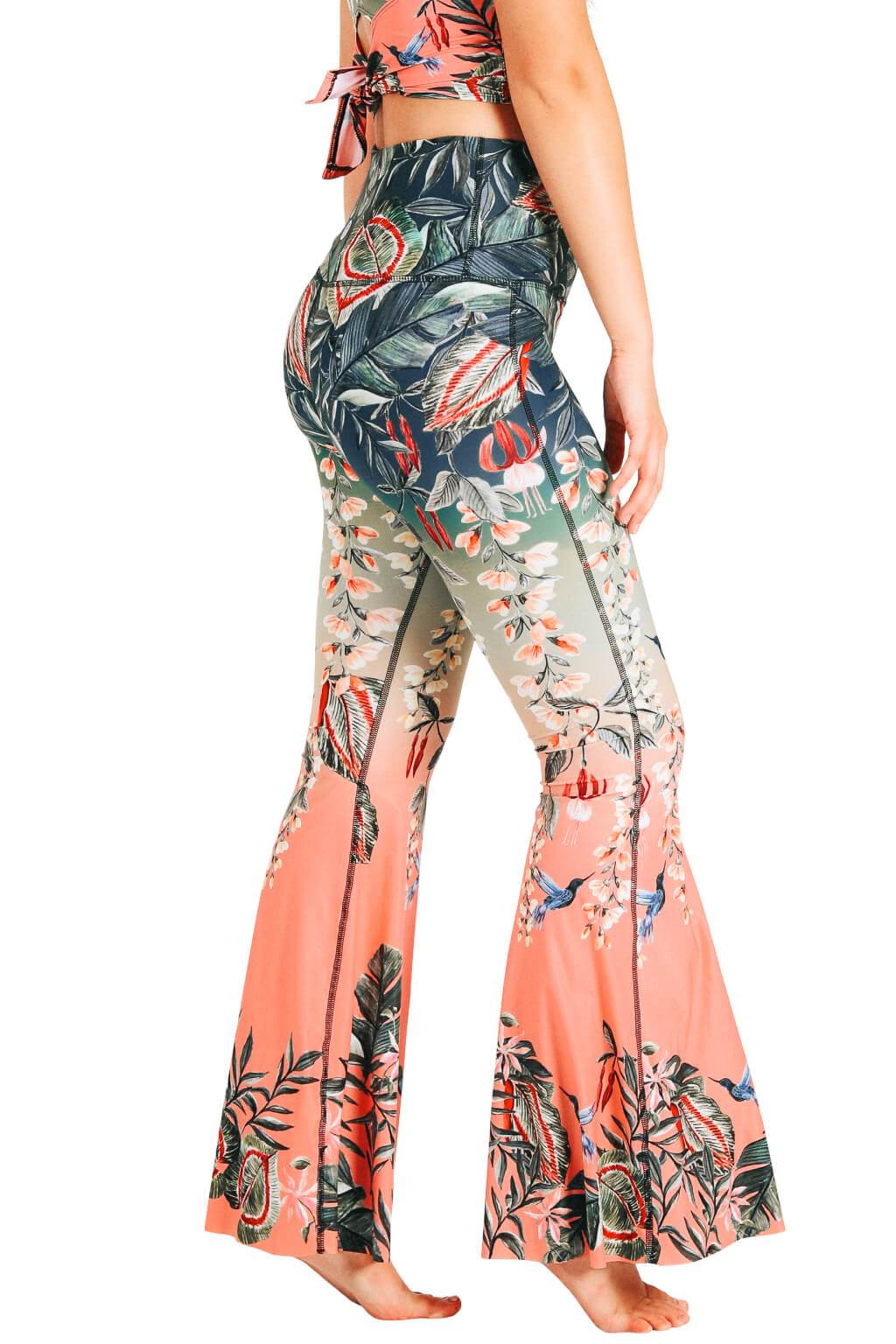 Feeling Ferntastic Printed Bell Bottoms | Yoga Democracy | Evolve Fit Wear