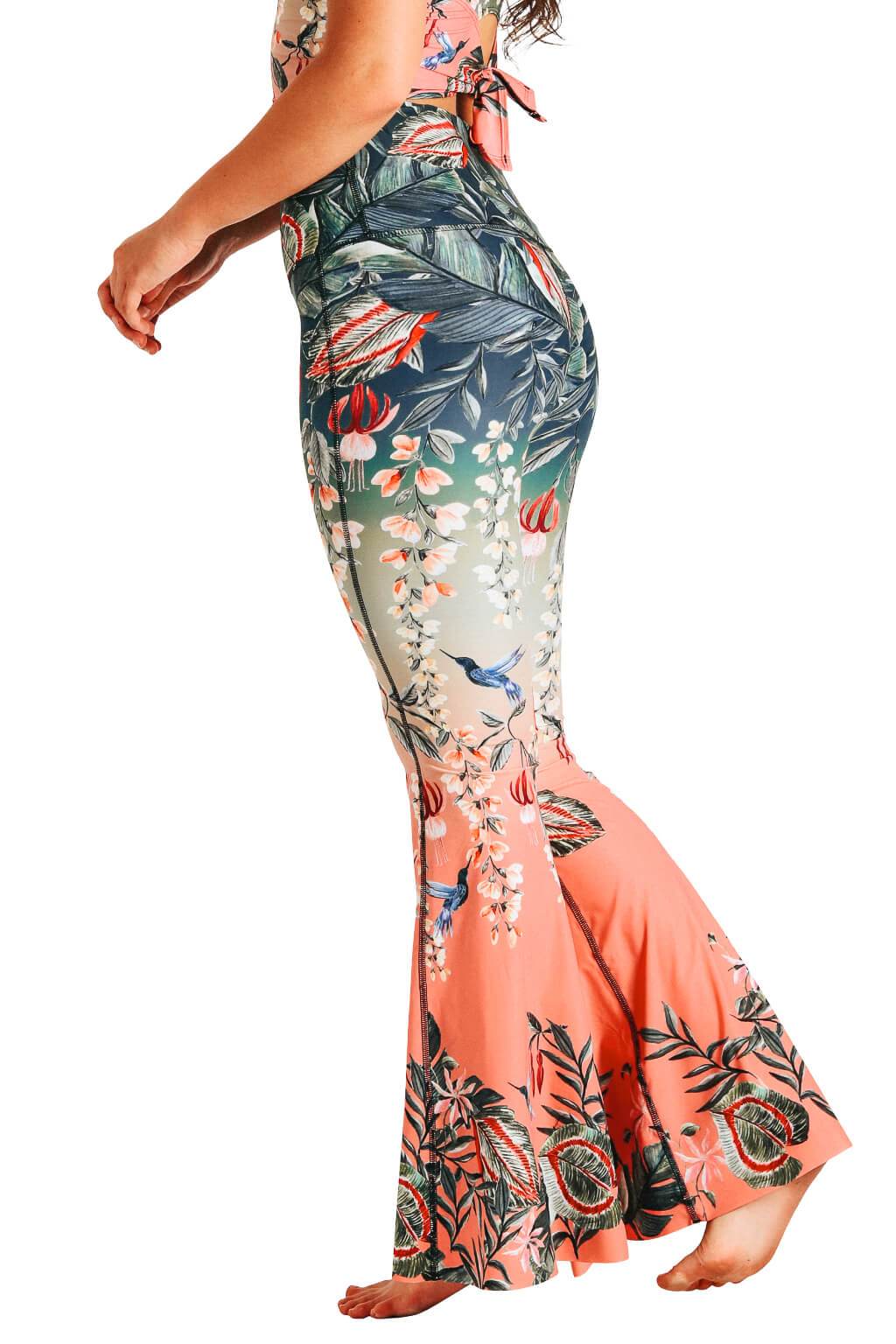 Feeling Ferntastic Printed Bell Bottoms | Yoga Democracy | Evolve Fit Wear