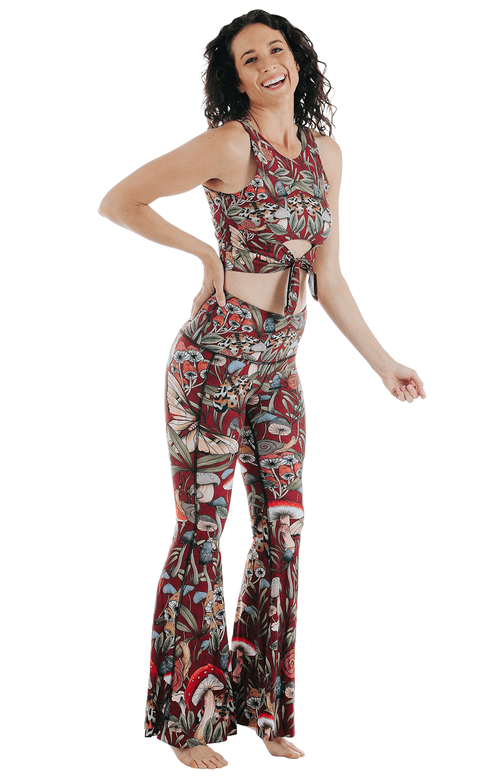 Fun Gal Printed Bell Bottoms | Yoga Democracy | Evolve Fit Wear
