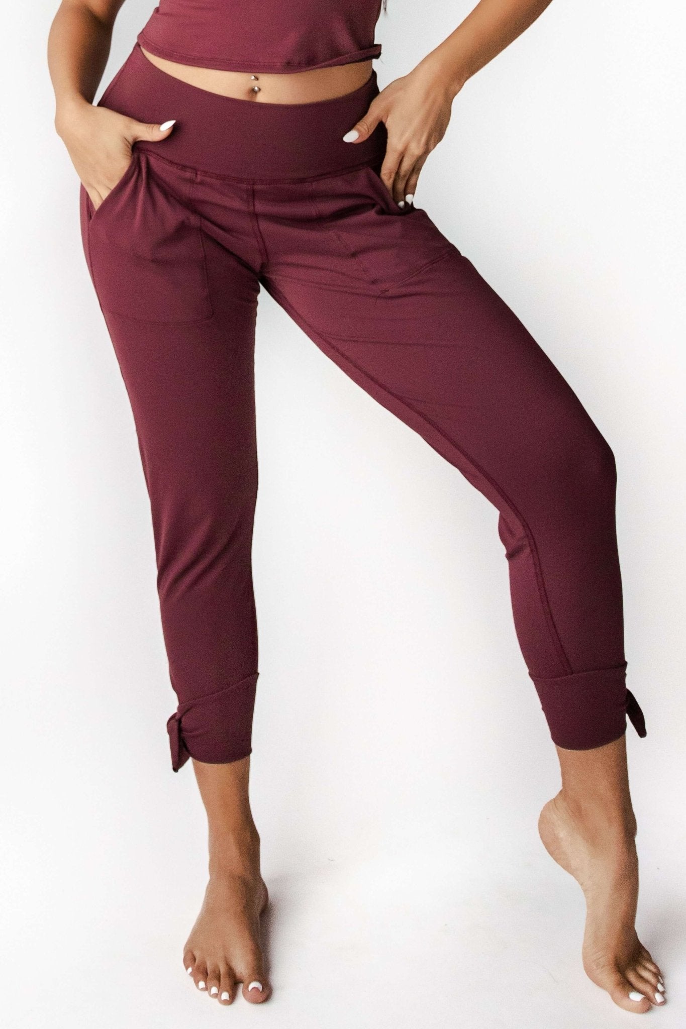 Sunday Jogger in Maroon | Yoga Democracy | Evolve Fit Wear