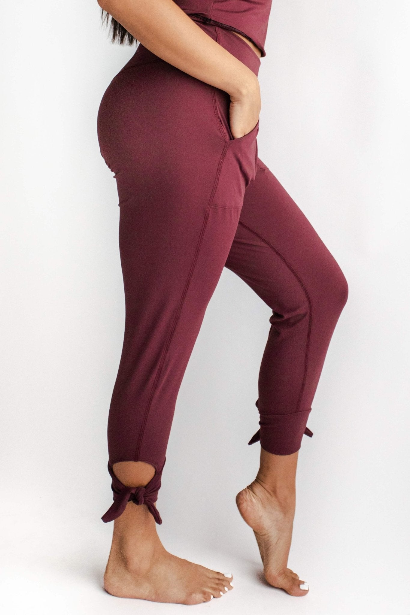 Sunday Jogger in Maroon | Yoga Democracy | Evolve Fit Wear