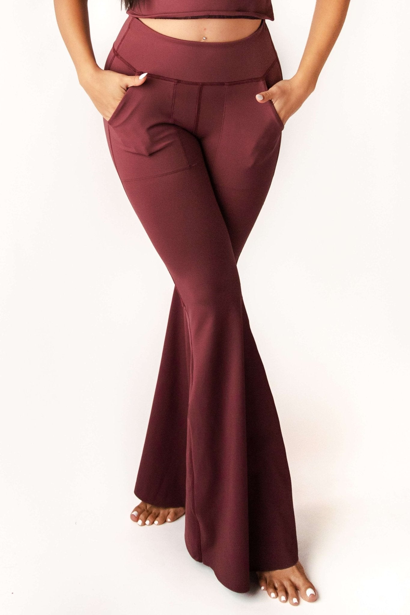 Bell Bottoms 2.0 in Maroon | Yoga Democracy | Evolve Fit Wear