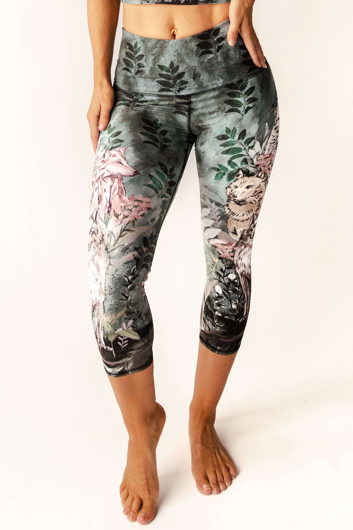 La Loba Printed Yoga Crops | Yoga Democracy | Evolve Fit Wear