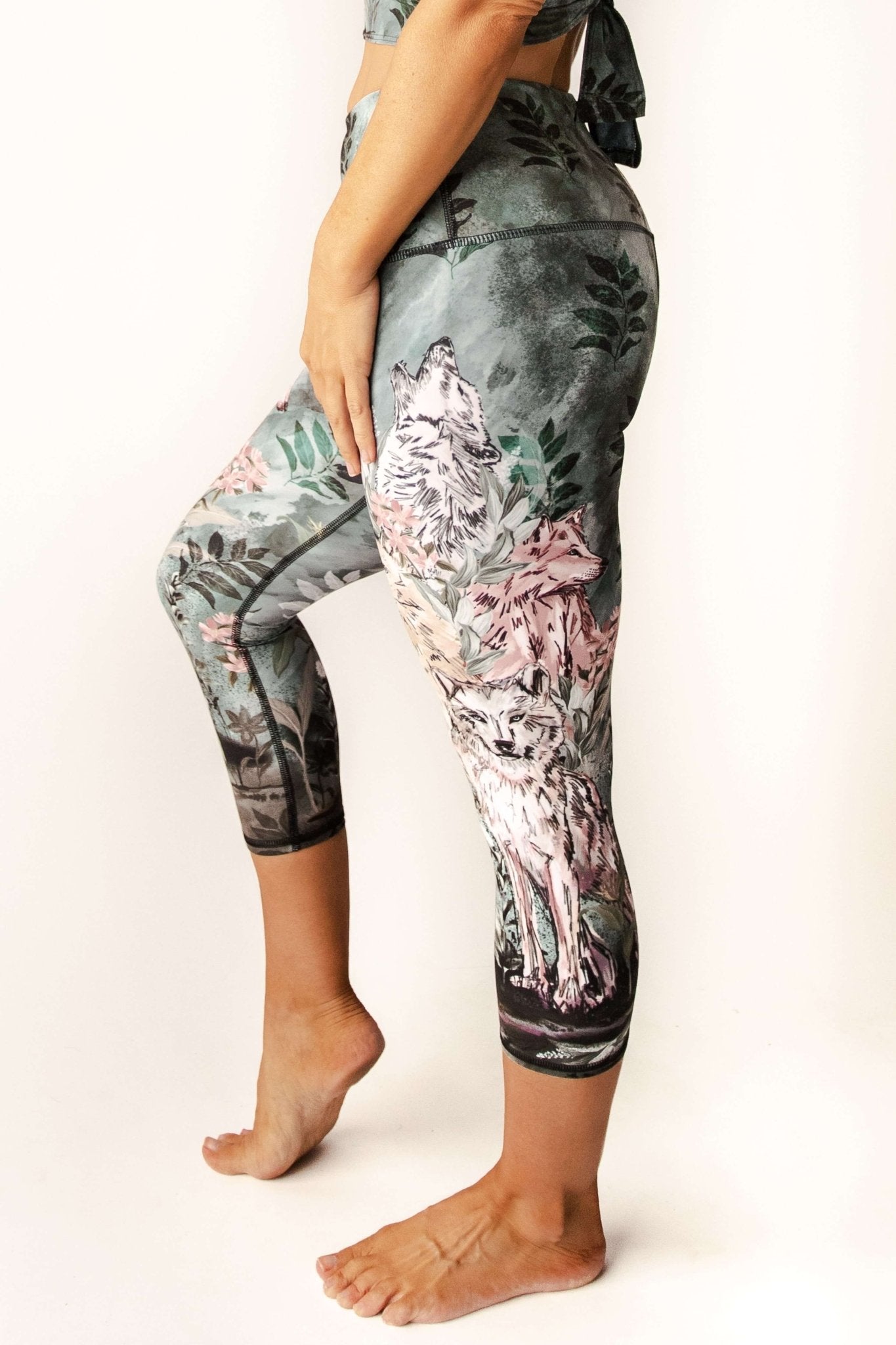 La Loba Printed Yoga Crops | Yoga Democracy | Evolve Fit Wear