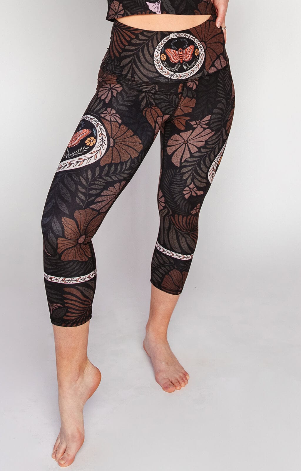 Ouroboros Printed Yoga Crops | Yoga Democracy | Evolve Fit Wear