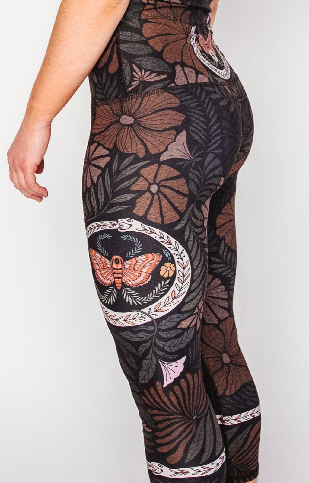 Ouroboros Printed Yoga Crops | Yoga Democracy | Evolve Fit Wear
