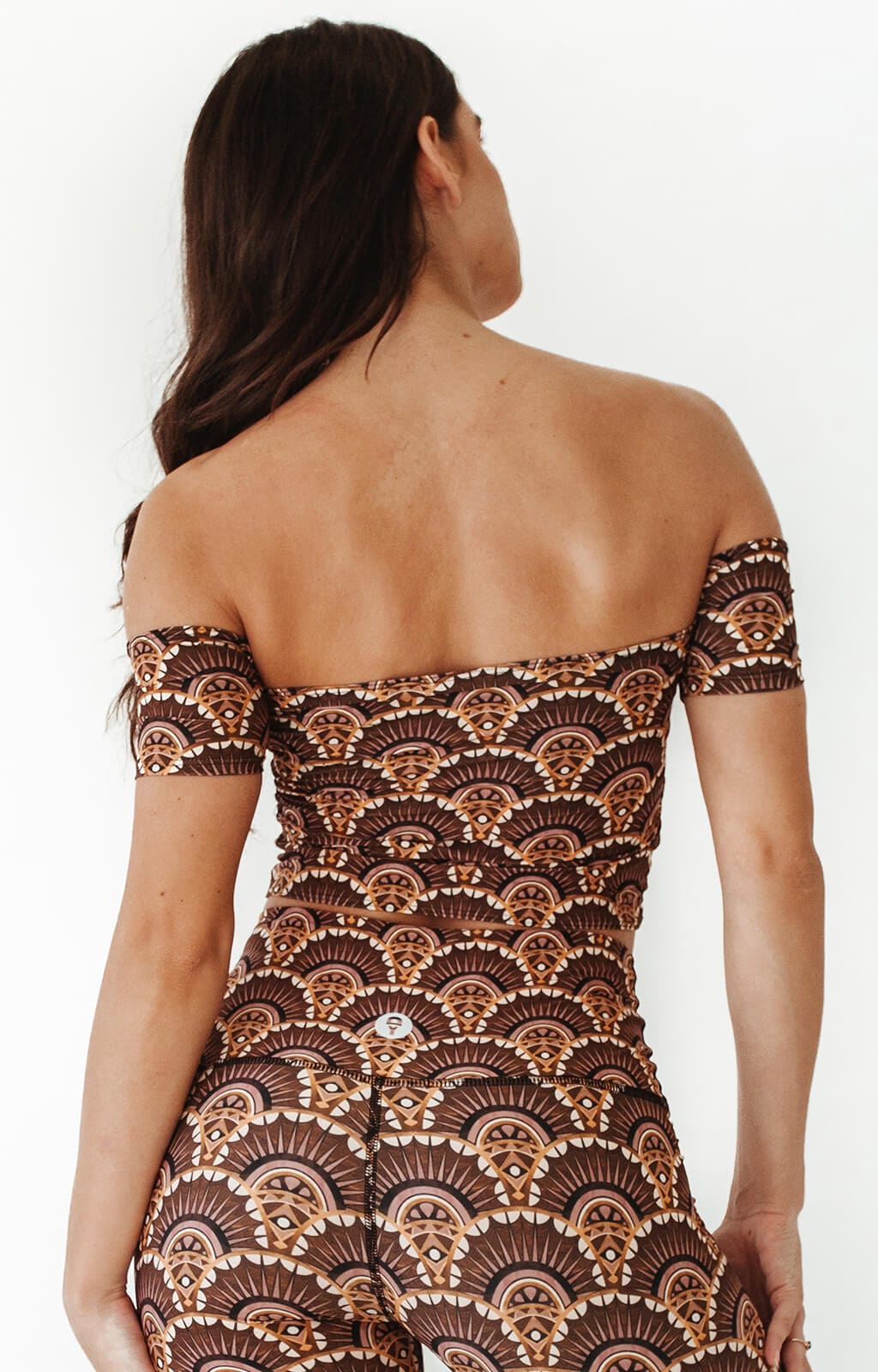 Off The Shoulder Bandeau in Art Deco | Yoga Democracy | Evolve Fit Wear