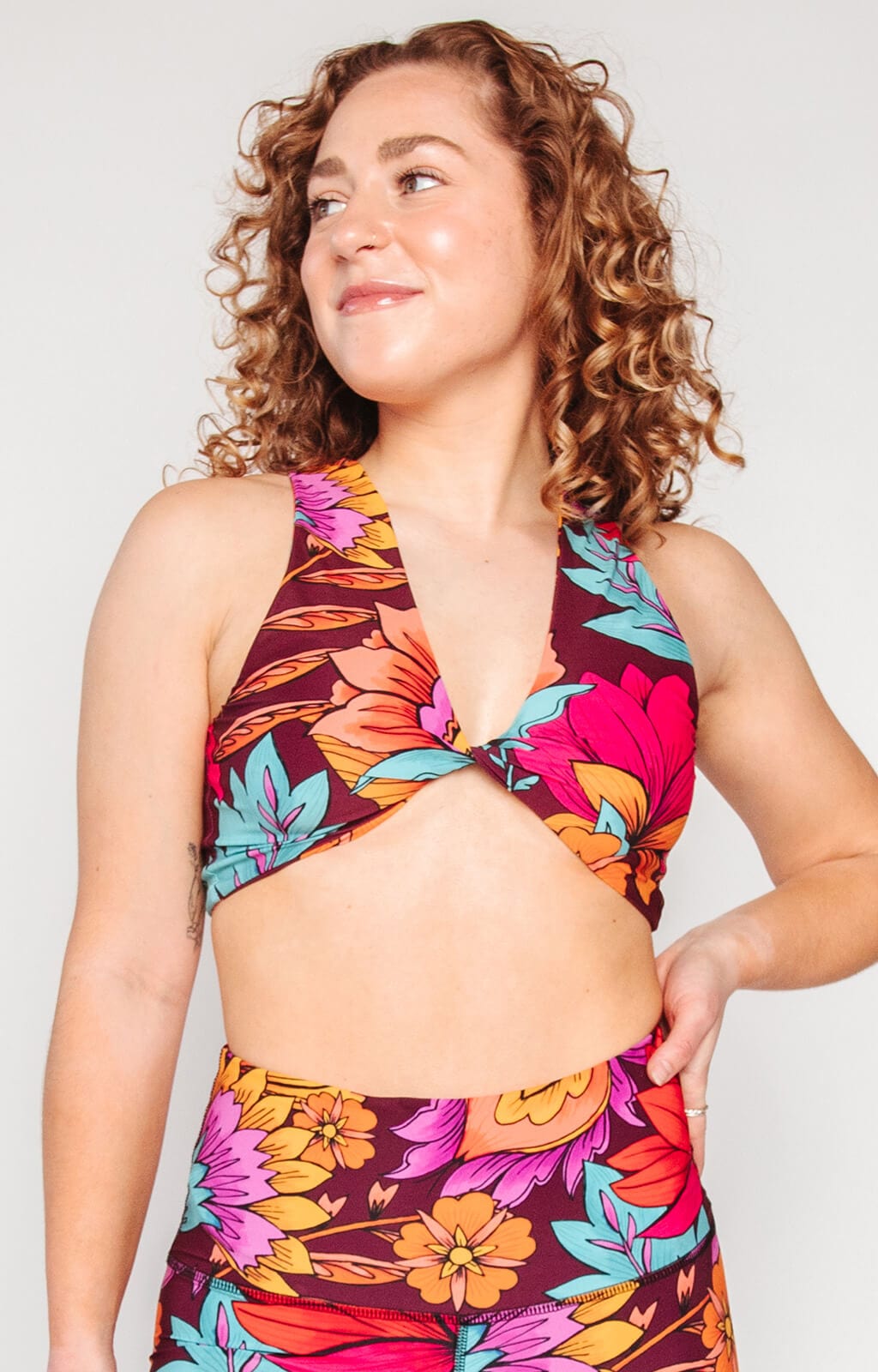Reversible Twist Top in Indie Flow | Yoga Democracy | Evolve Fit Wear