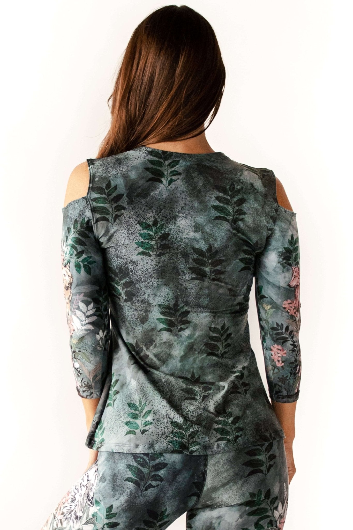 Open Shoulder Top in La Loba | Yoga Democracy | Evolve Fit Wear