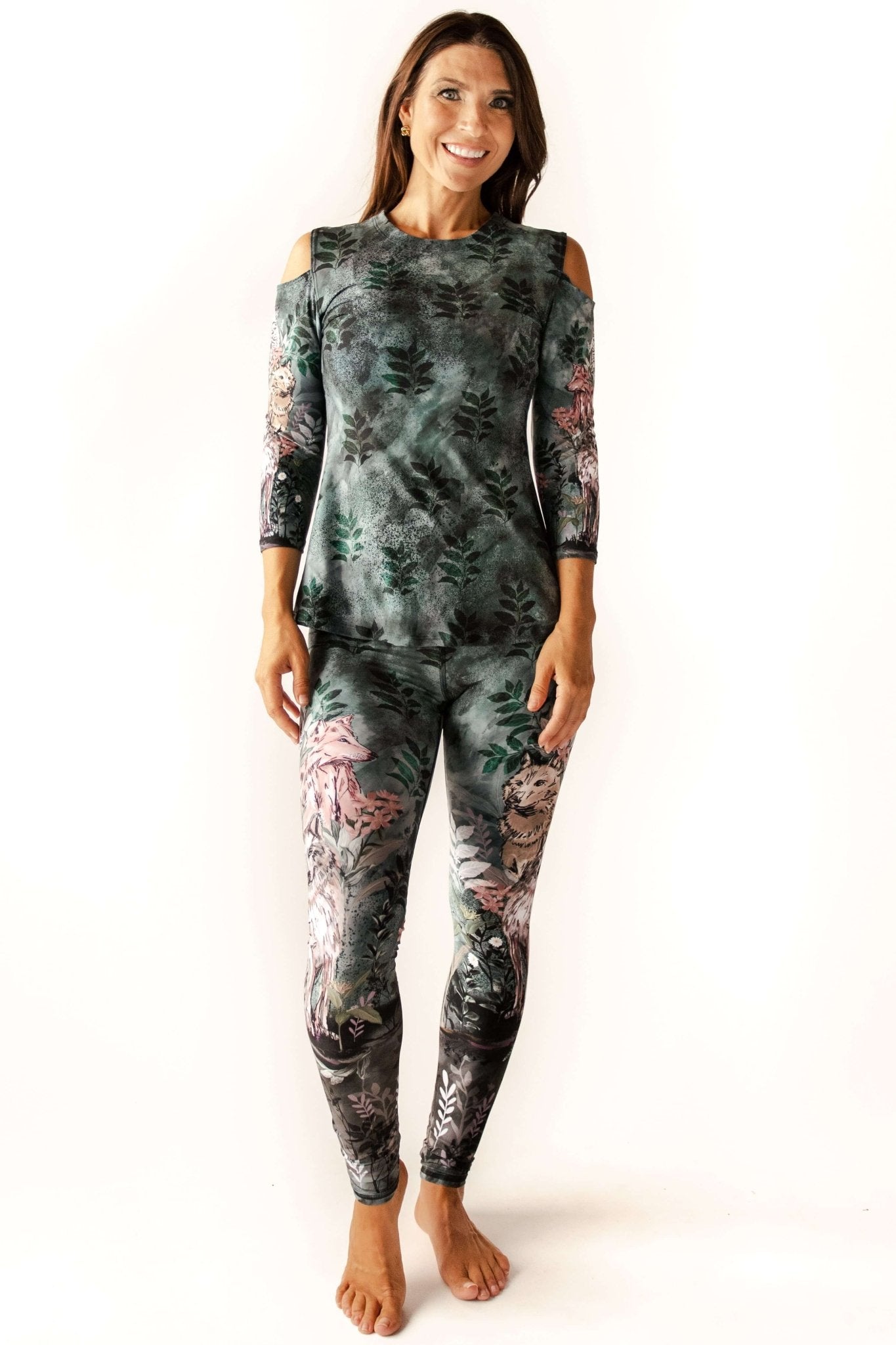 Open Shoulder Top in La Loba | Yoga Democracy | Evolve Fit Wear