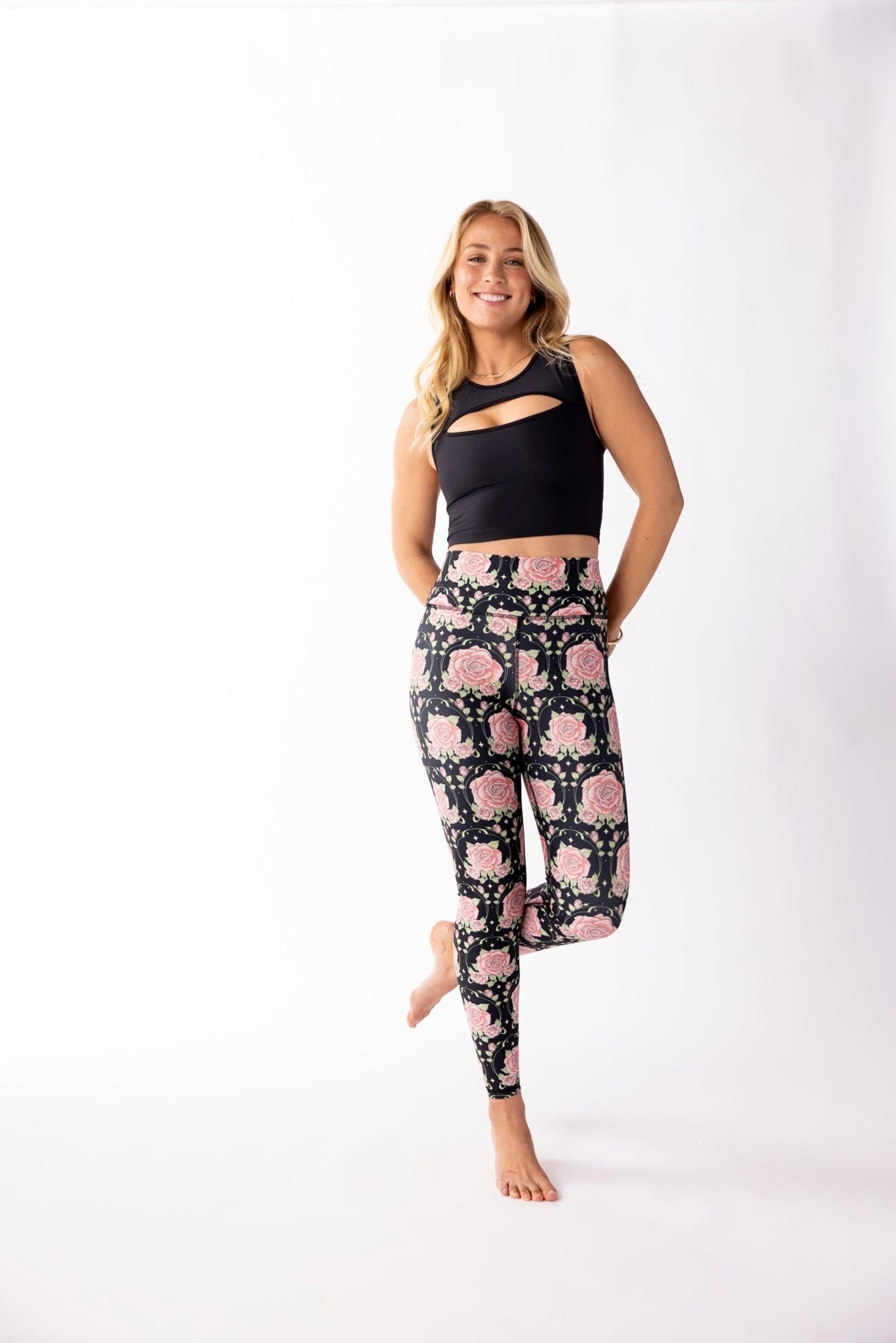 Leggings - Midnight Rose | Swaay | Evolve Fit Wear