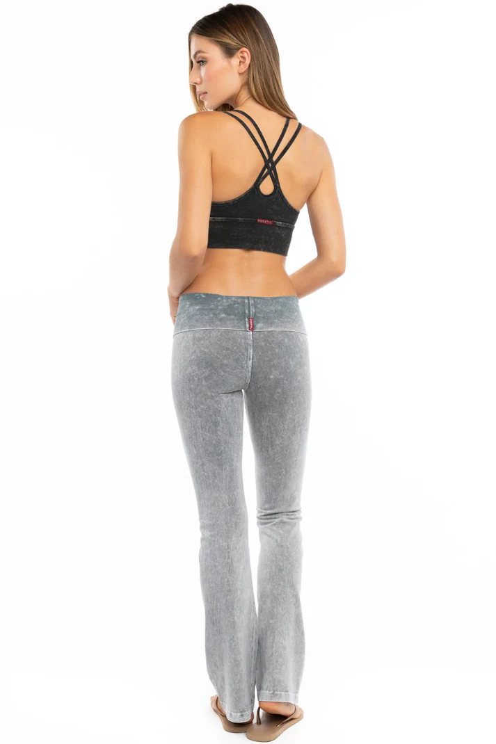Rolldown Bootcut Pants – Mineral Grey Classic Yoga Style