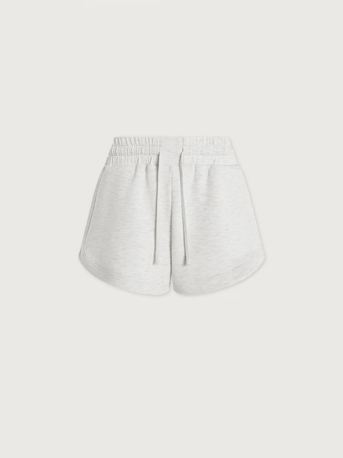 Ollie High Rise Shorts For Activewear - Ivory Marl