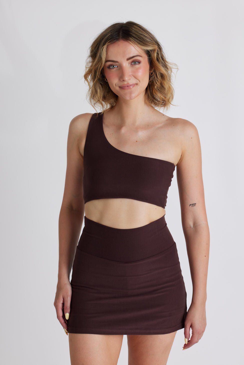 Chai One Shoulder Top | Wolven | Evolve Fit Wear