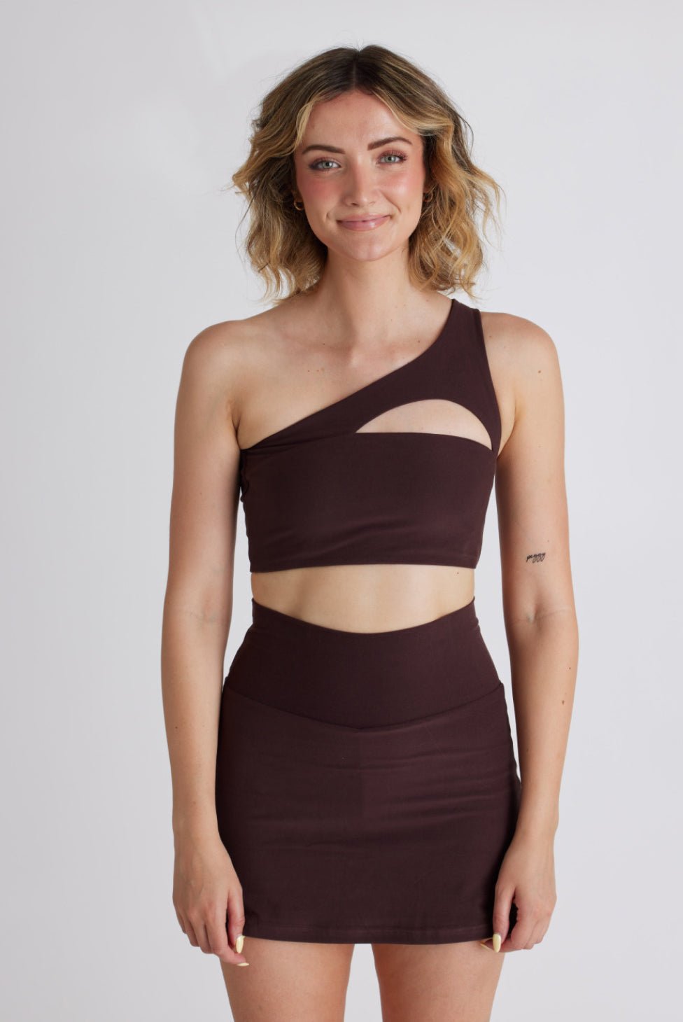 Chai One Shoulder Top | Wolven | Evolve Fit Wear