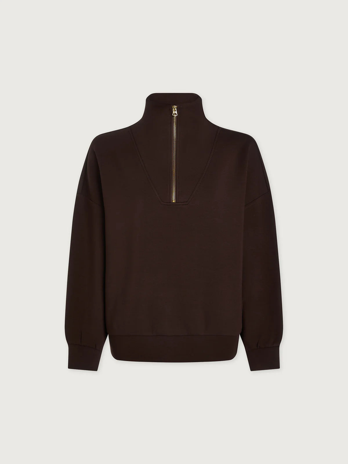 Hawley Half-Zip Sweat - Coffee Bean | Relaxed Fit Sweatshirt