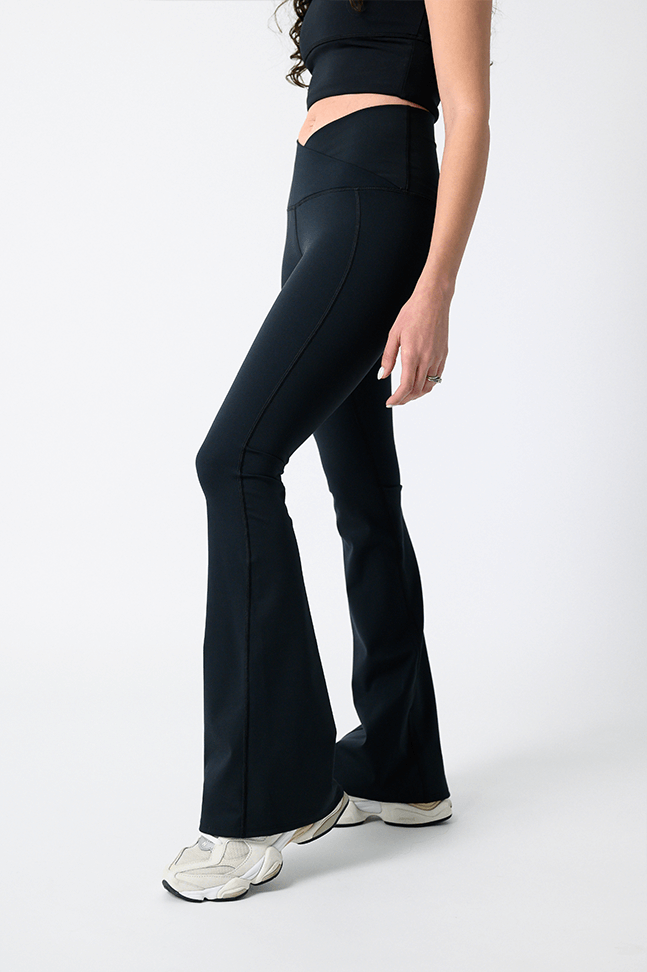 Anywhere Flare - Jet Black | Yoga Democracy | Evolve Fit Wear