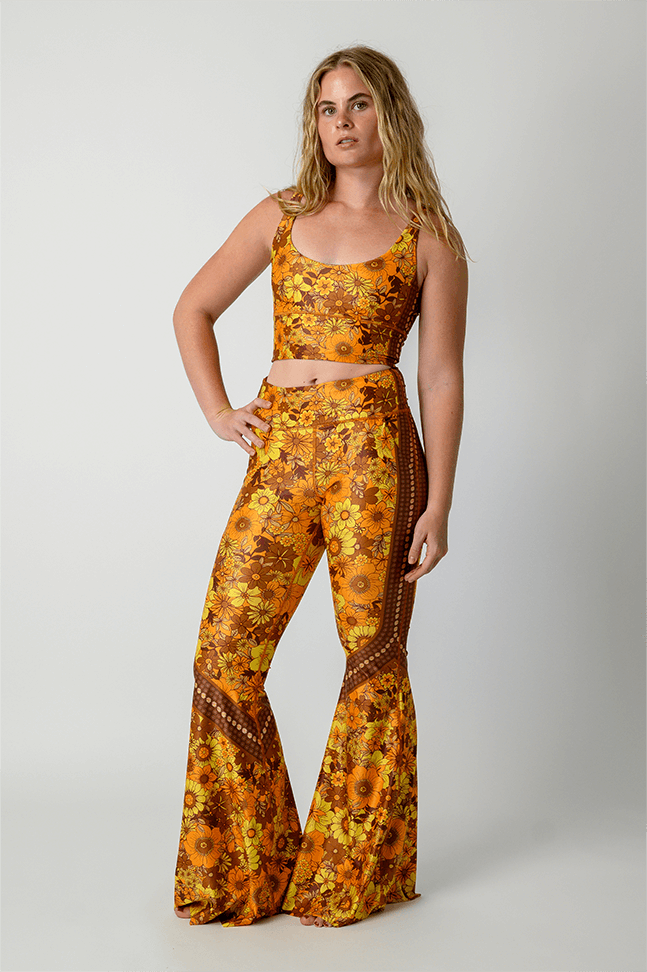 Bell Bottoms 2.0 in Flower Power | Yoga Democracy | Evolve Fit Wear