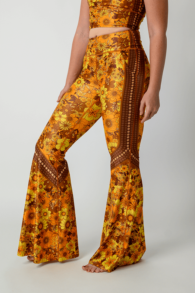 Bell Bottoms 2.0 in Flower Power | Yoga Democracy | Evolve Fit Wear