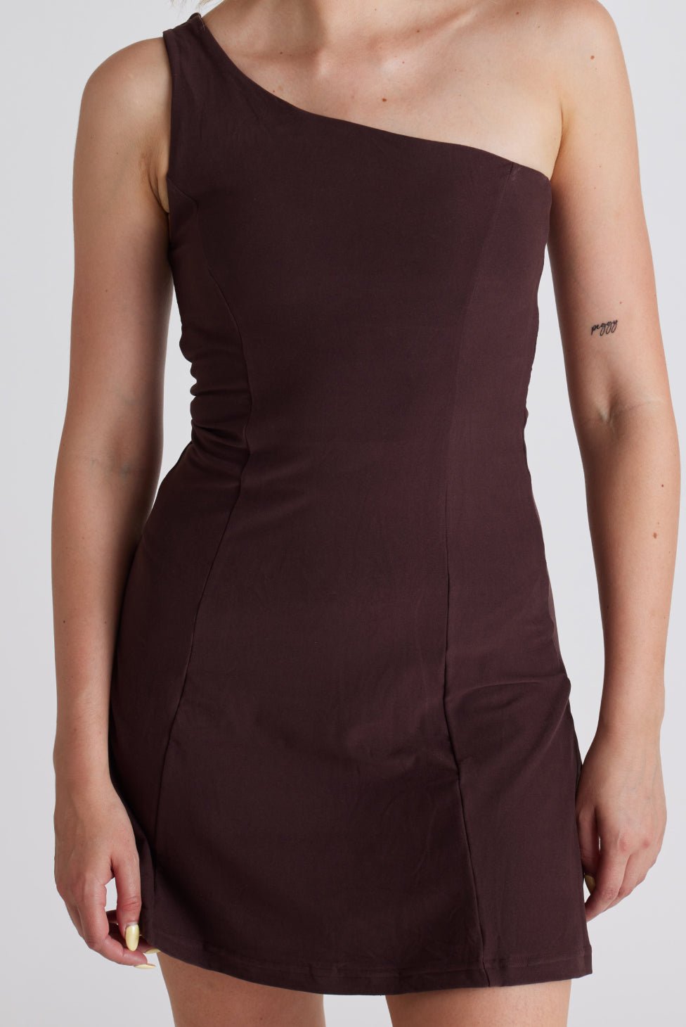 Chai One Shoulder Dress | Wolven | Evolve Fit Wear