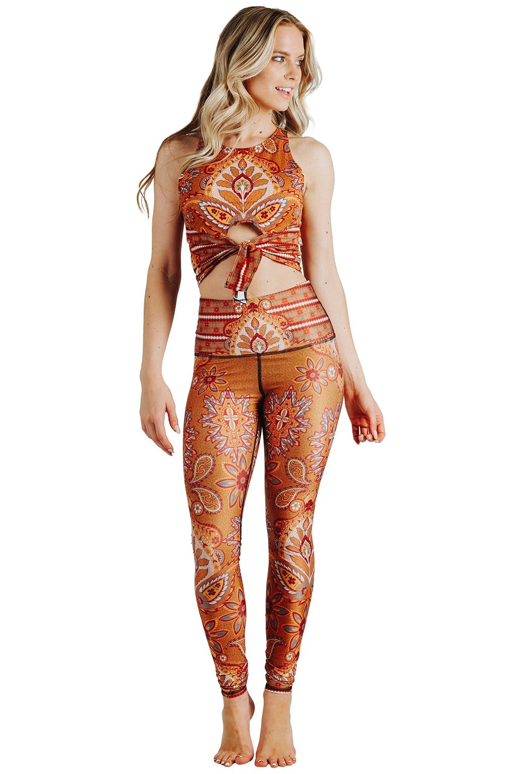 Reversible Knot Top in Rad Paisley | Yoga Democracy | Evolve Fit Wear