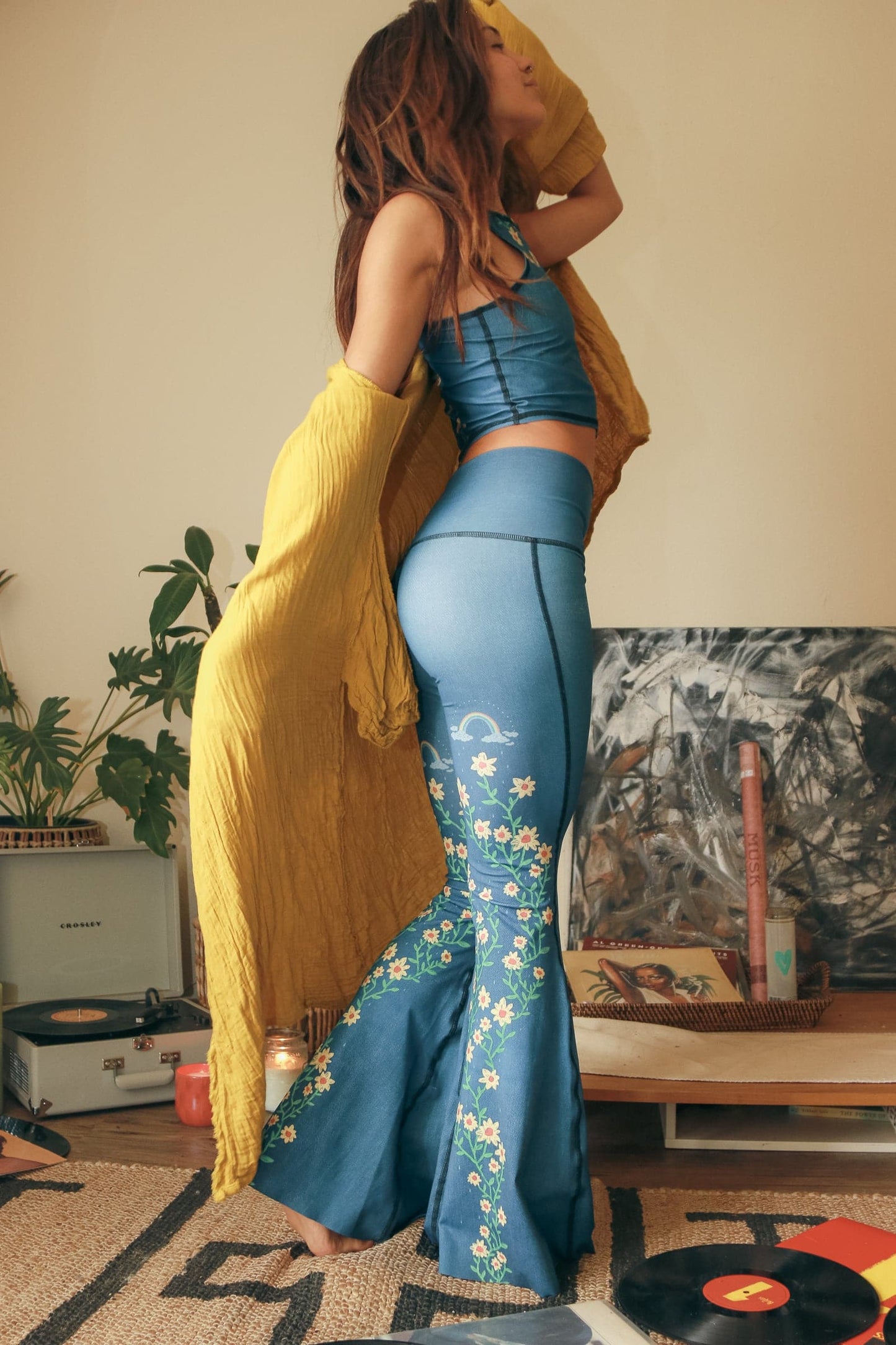 Woodstock Crop Bell Bottom | Teeki | Evolve Fit Wear