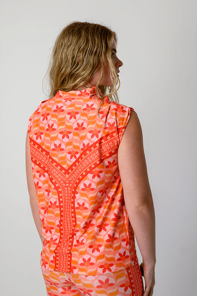 Goddess Cowl Tank in Peach Out | Yoga Democracy | Evolve Fit Wear
