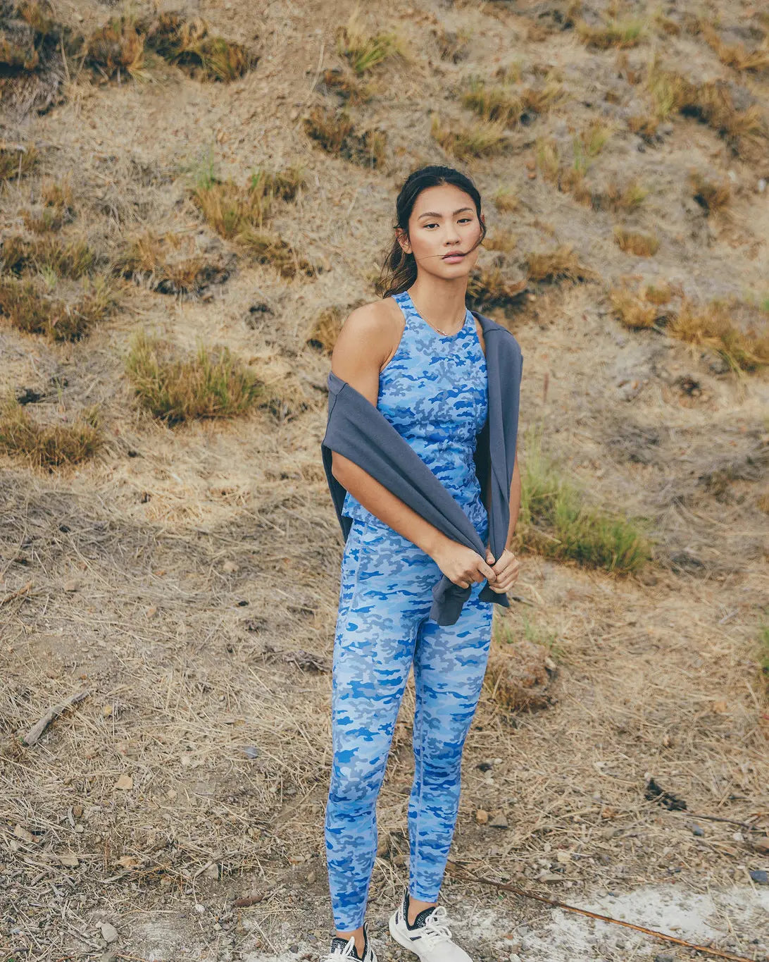 Essential Pocket Leggings - French Blue Camo | Sustainable
