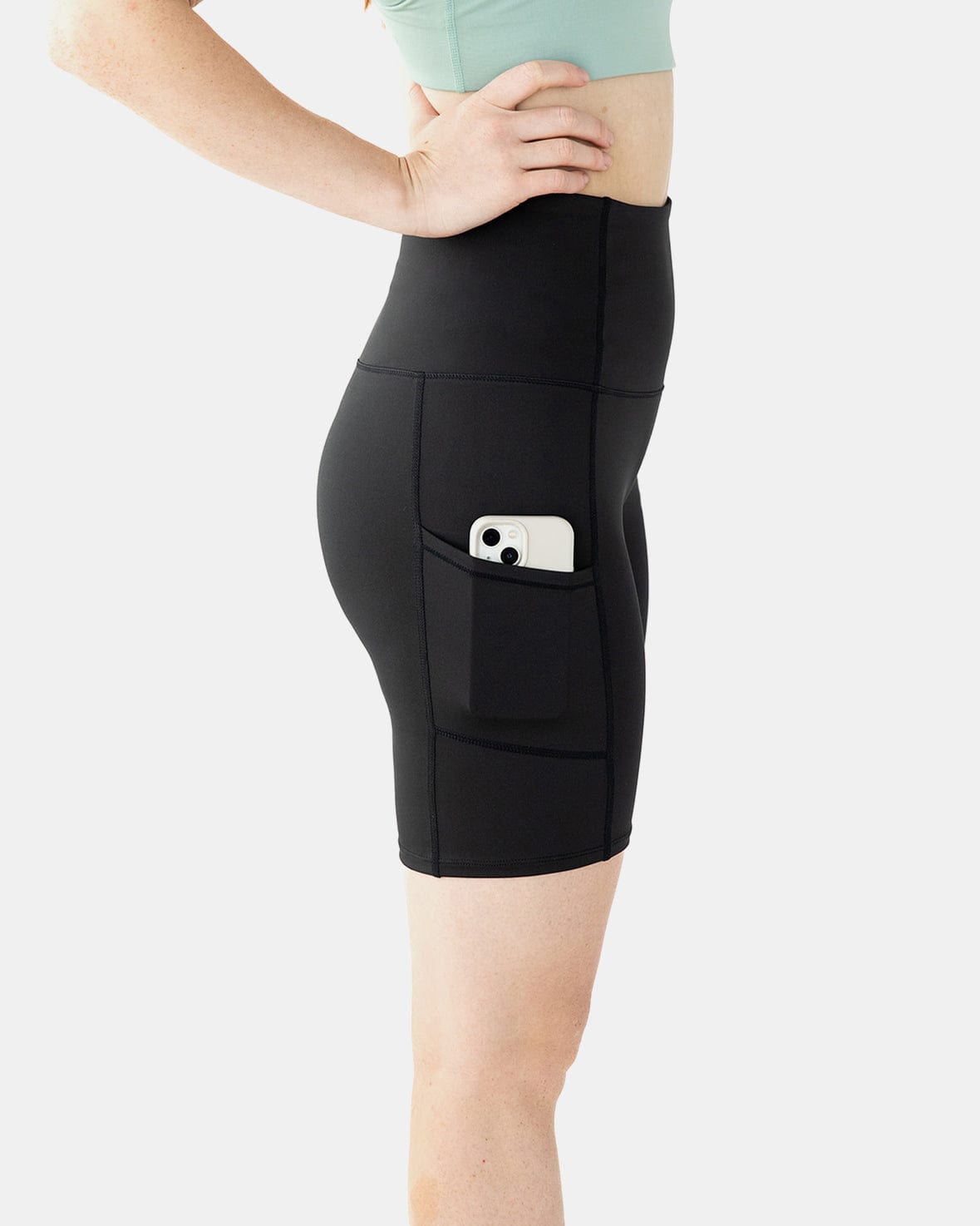 Hi Five High-Waisted Biker Short - Booya Black