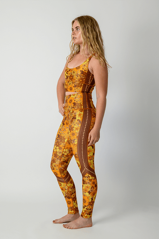 Flower Power Printed Yoga Leggings | Yoga Democracy | Evolve Fit Wear