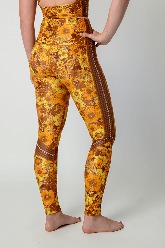 Flower Power Printed Yoga Leggings | Yoga Democracy | Evolve Fit Wear