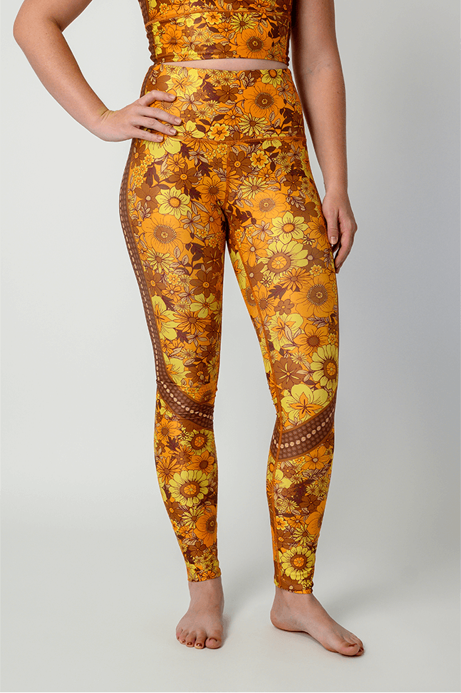 Flower Power Printed Yoga Leggings | Yoga Democracy | Evolve Fit Wear