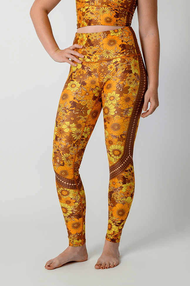 Flower Power Printed Yoga Leggings | Yoga Democracy | Evolve Fit Wear