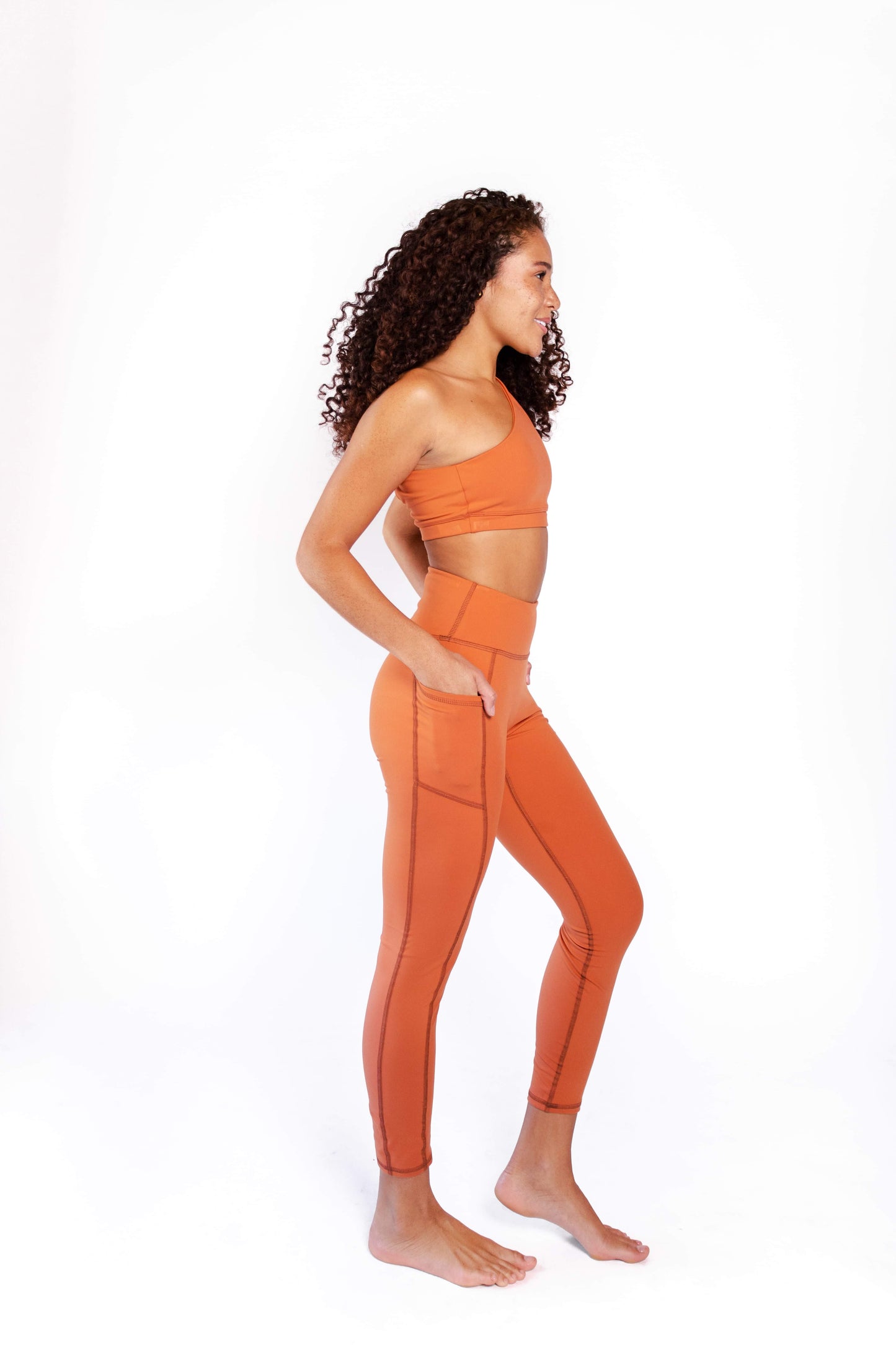 Non Stop Legging in Burnt Orange | Yoga Democracy | Evolve Fit Wear