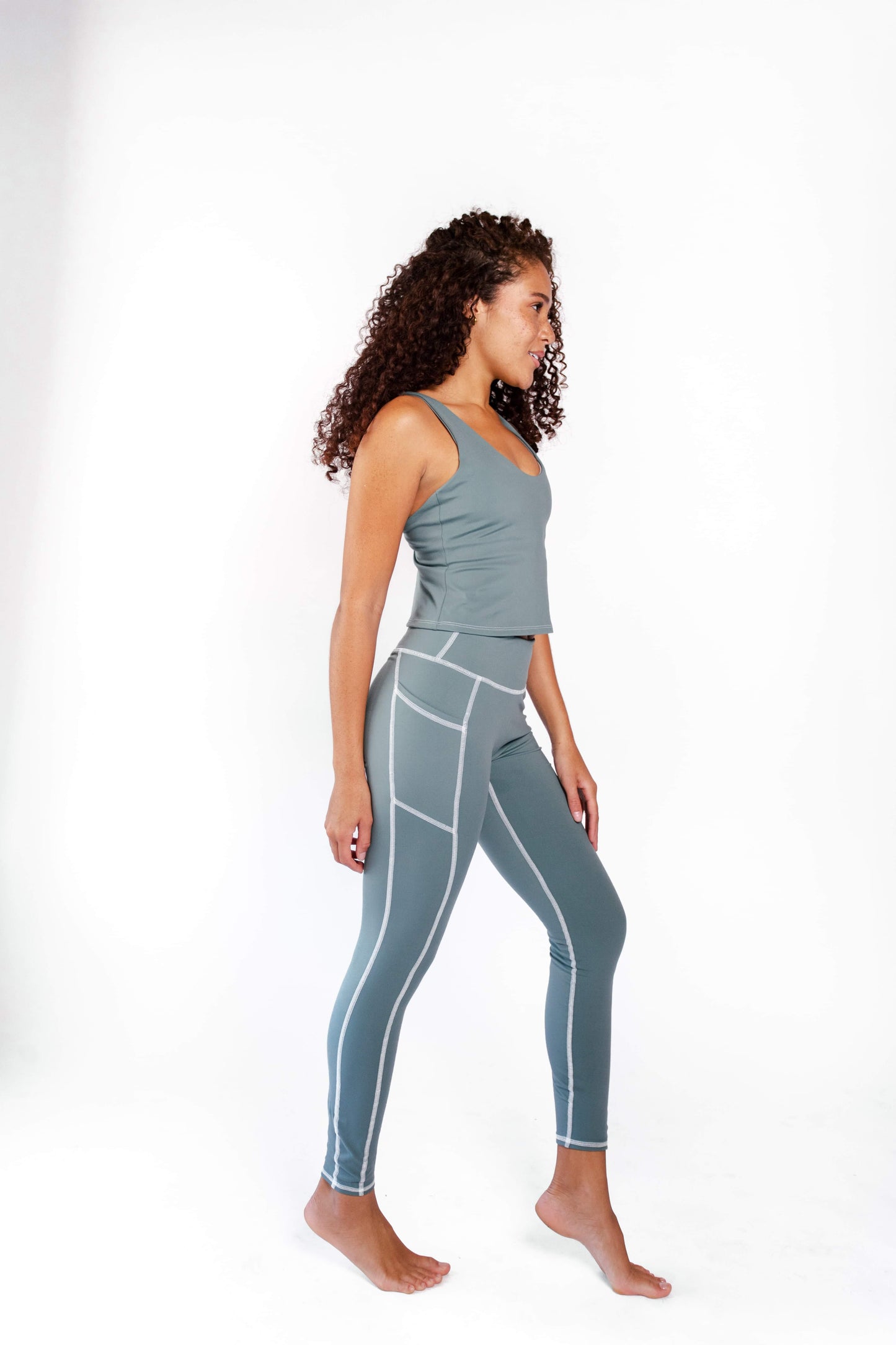 Non Stop Legging in Sage Green | Yoga Democracy | Evolve Fit Wear