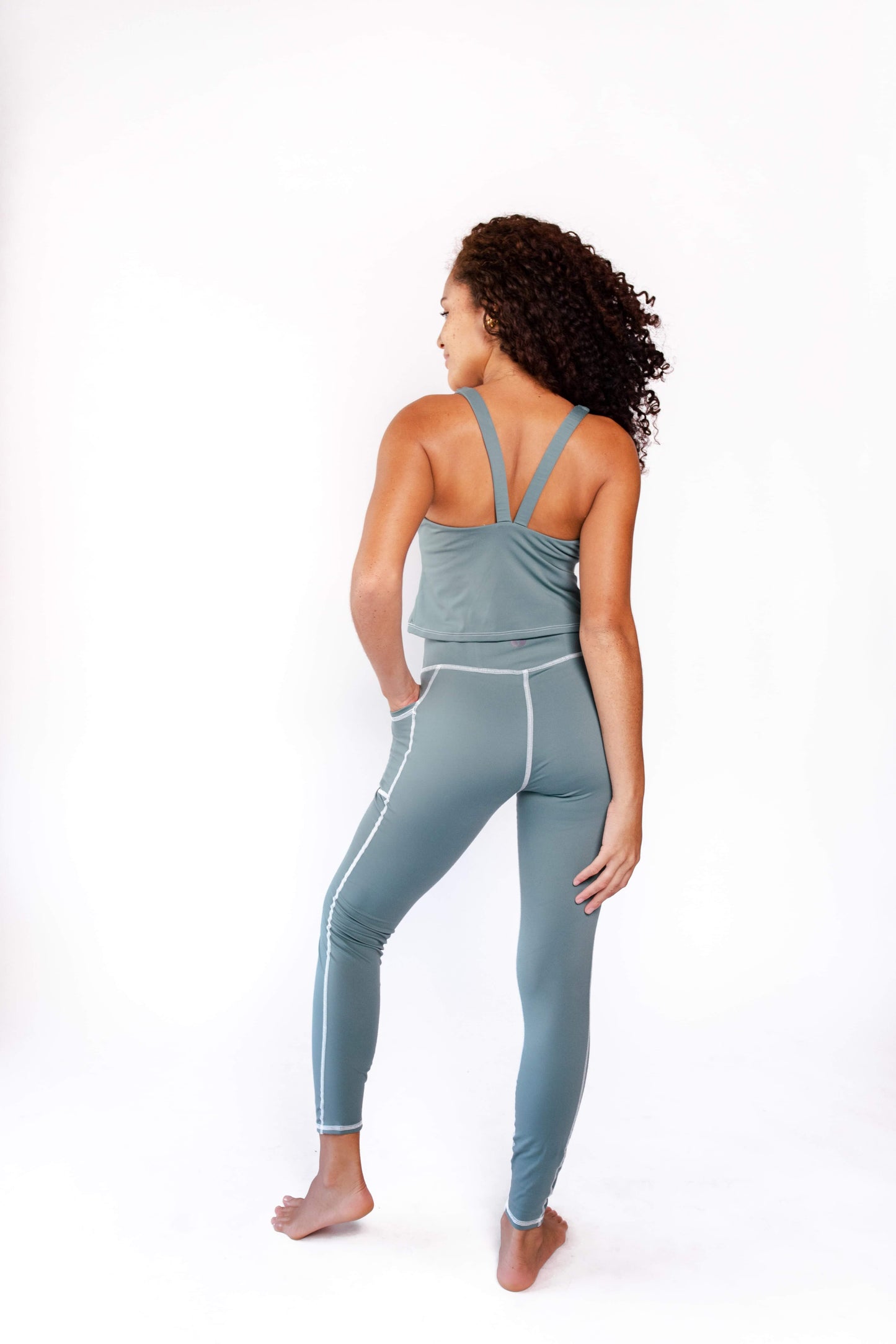 Non Stop Legging in Sage Green | Yoga Democracy | Evolve Fit Wear
