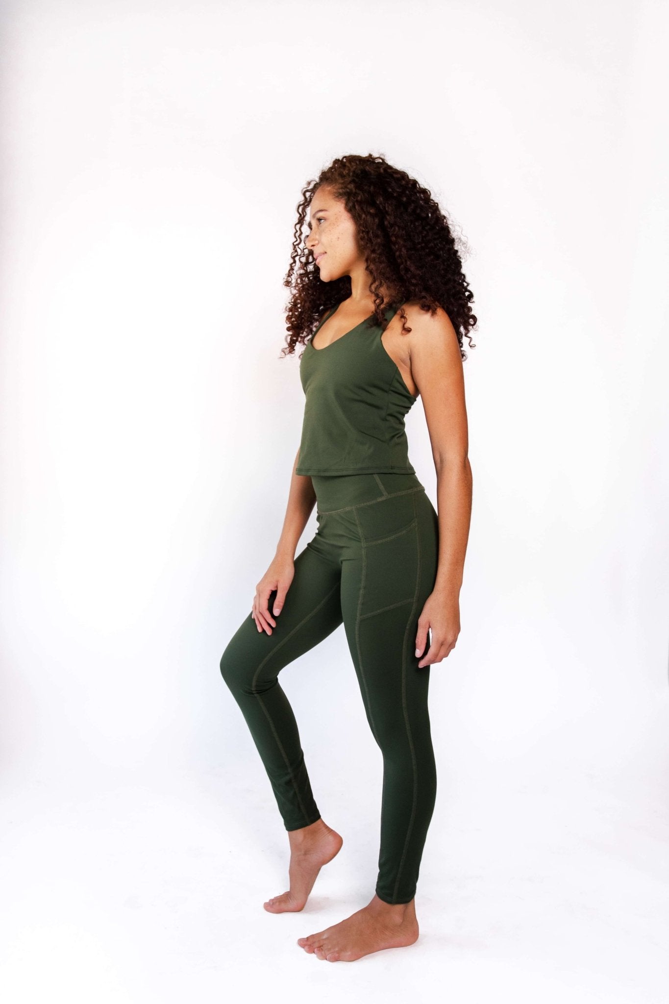 Vitality Tank in Forest Green | Yoga Democracy | Evolve Fit Wear