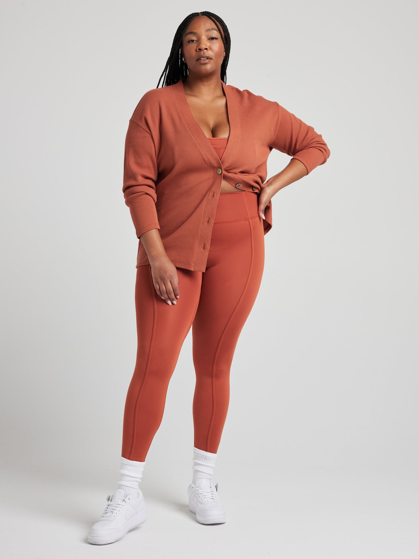 Relaxed Cardigan - Baked Clay | Losano | Evolve Fit Wear