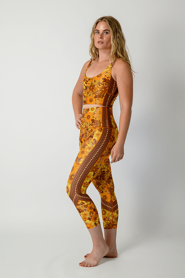 Limitless Sports Bra in Flower Power - Medium Support, A - E Cups | Yoga Democracy | Evolve Fit Wear