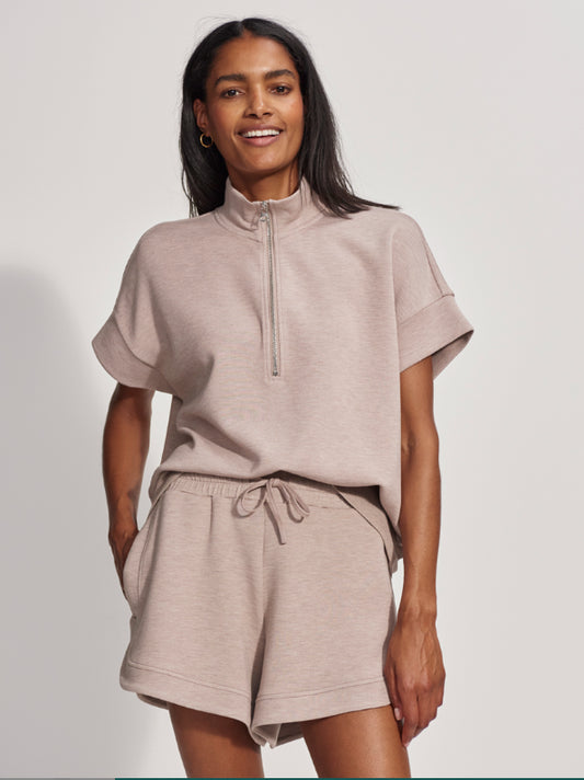 Ollie High Rise Shorts for Activewear  - Taupe Marl | Evolve Fit Wear