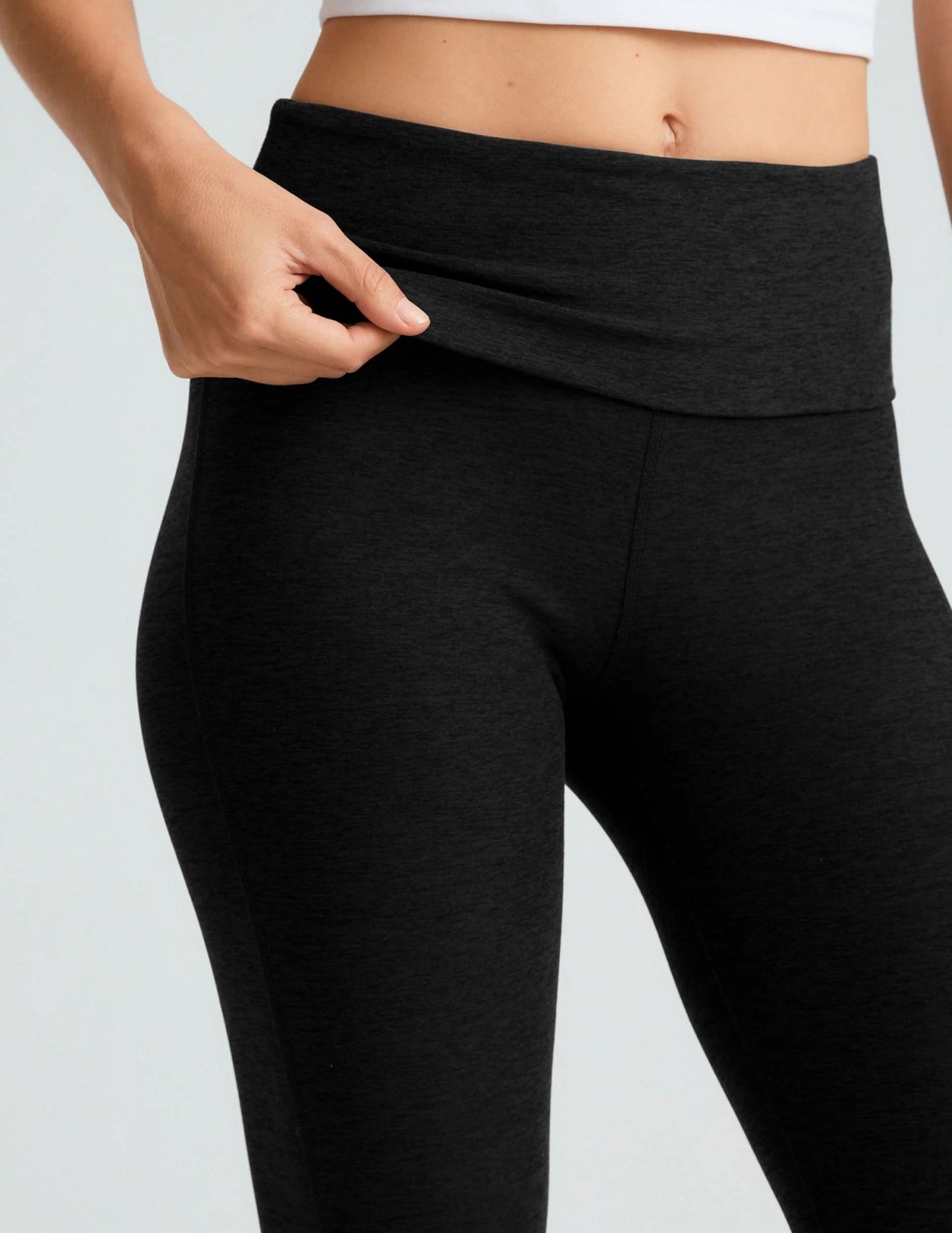 Beyond Yoga Spacedye Foldover Bootcut Pant - Black | Beyond Yoga | Evolve Fit Wear