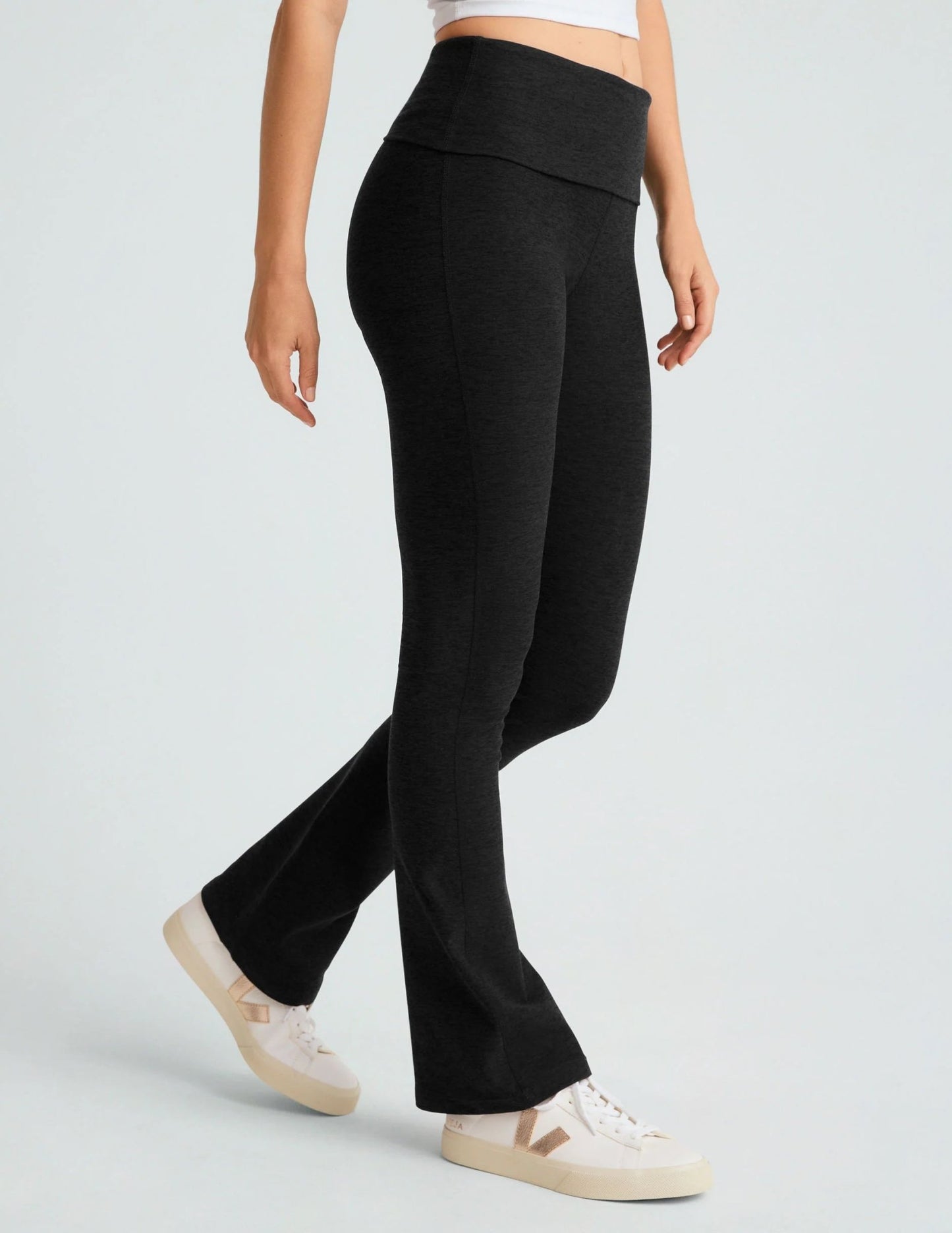 Beyond Yoga Spacedye Foldover Bootcut Pant - Black | Beyond Yoga | Evolve Fit Wear