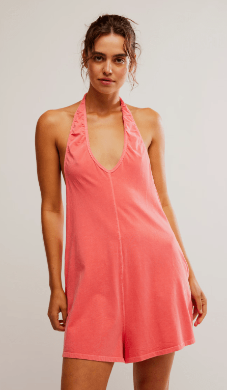 Hot Shot Halter Romper - Hibiscus | Free People Movement | Evolve Fit Wear