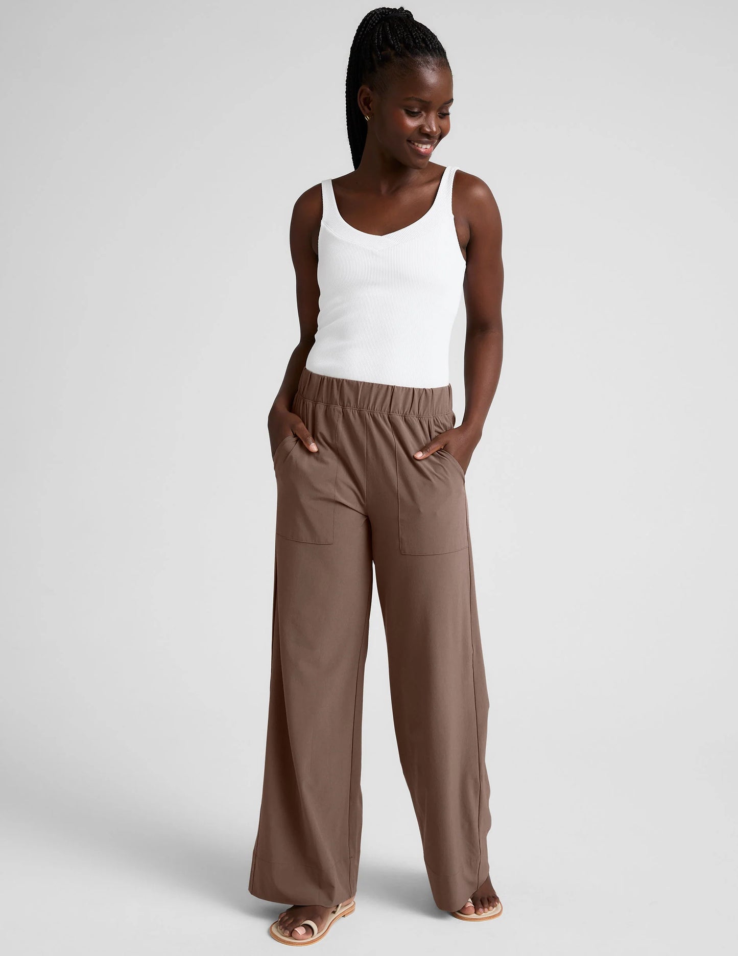 Beyond Yoga Easy Wide Leg Pant - Khaki | Beyond Yoga | Evolve Fit Wear